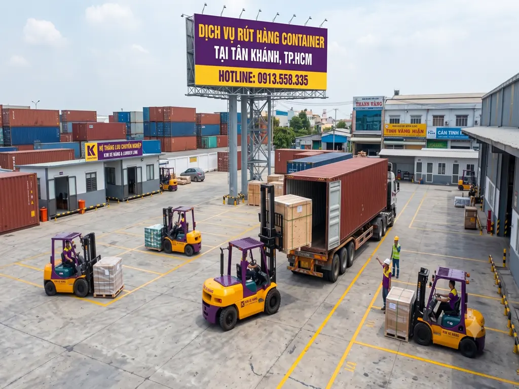 Tính giá xe nâng rút hàng container