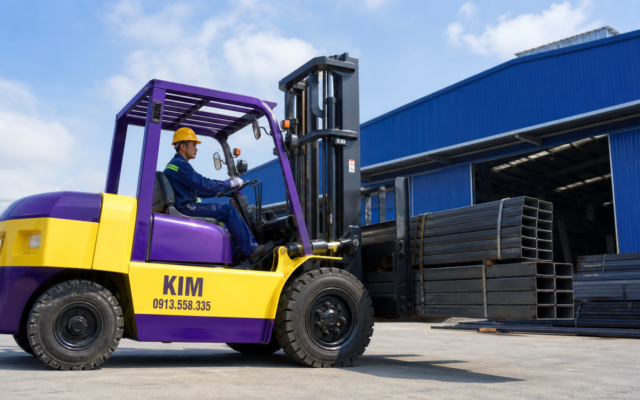 Cho thuê xe nâng tại KCN Mỹ Phước 1 – KIM 0913.558.335