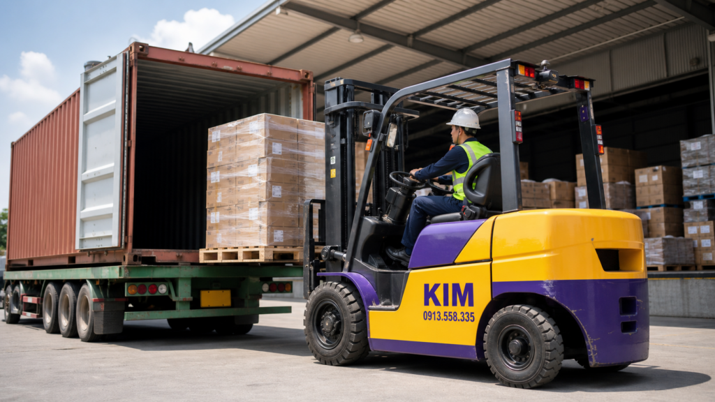 Cho thuê xe nâng tại KCN Sóng Thần 2 – KIM 0913.558.335