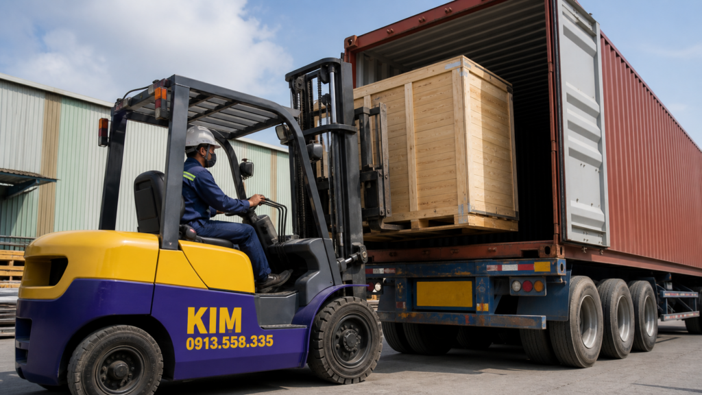 Cho thuê xe nâng tại KCN Tân Đông Hiệp B – KIM 0913.558.335